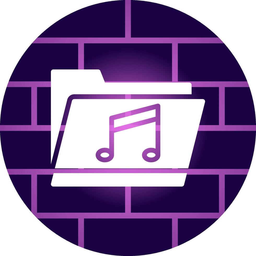 Music Folder Creative Icon Design vector