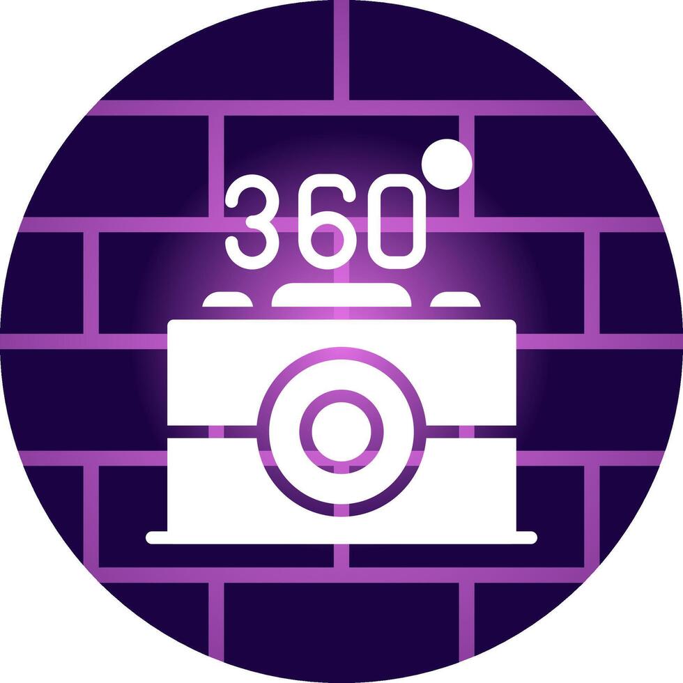 360 Camera Creative Icon Design vector