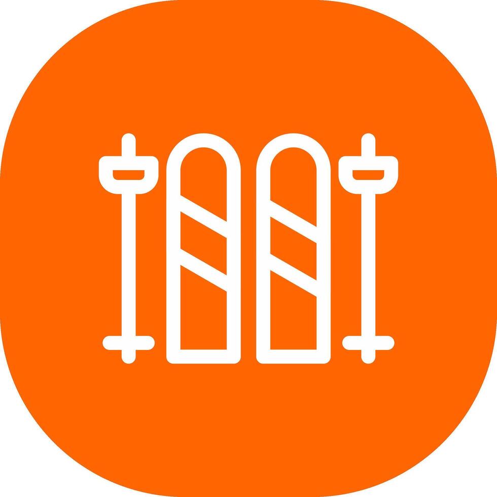 Skis Creative Icon Design vector