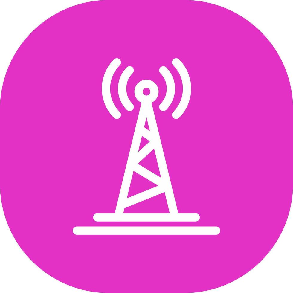Radio Tower Creative Icon Design vector