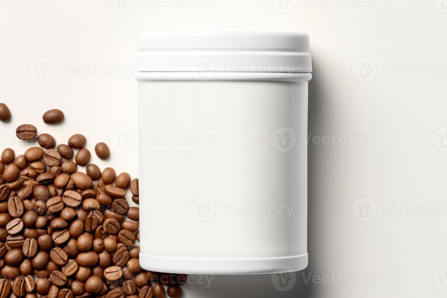 AI generated Coffee Bag Pouch mockup. Empty foil for food. AI Generated photo