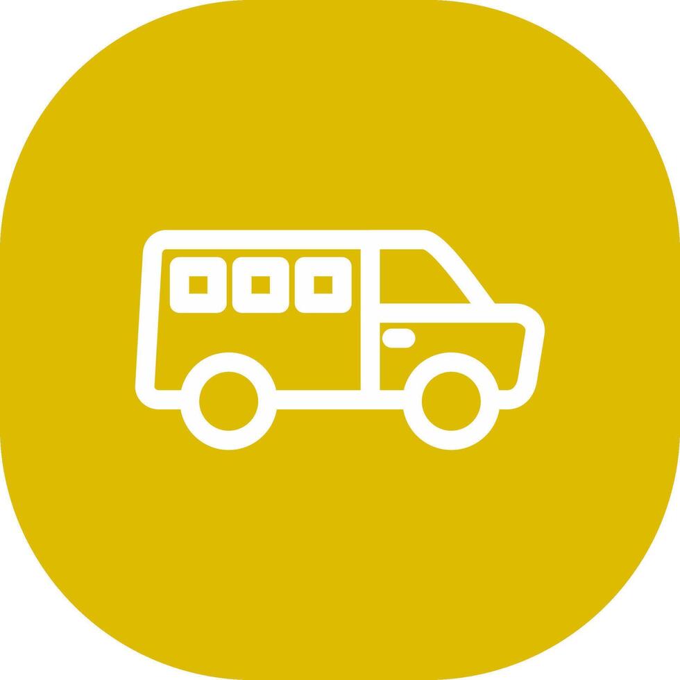 Minivan Creative Icon Design vector