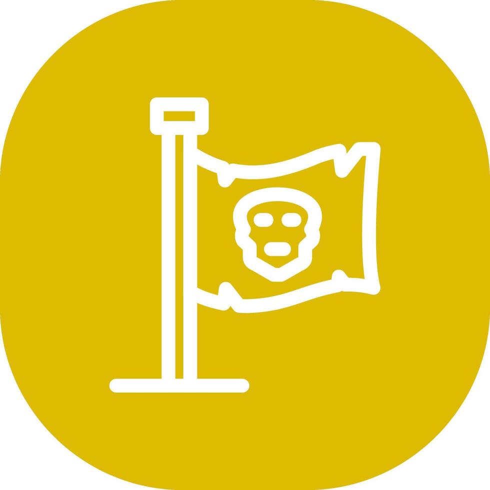 Pirates Flag Creative Icon Design vector