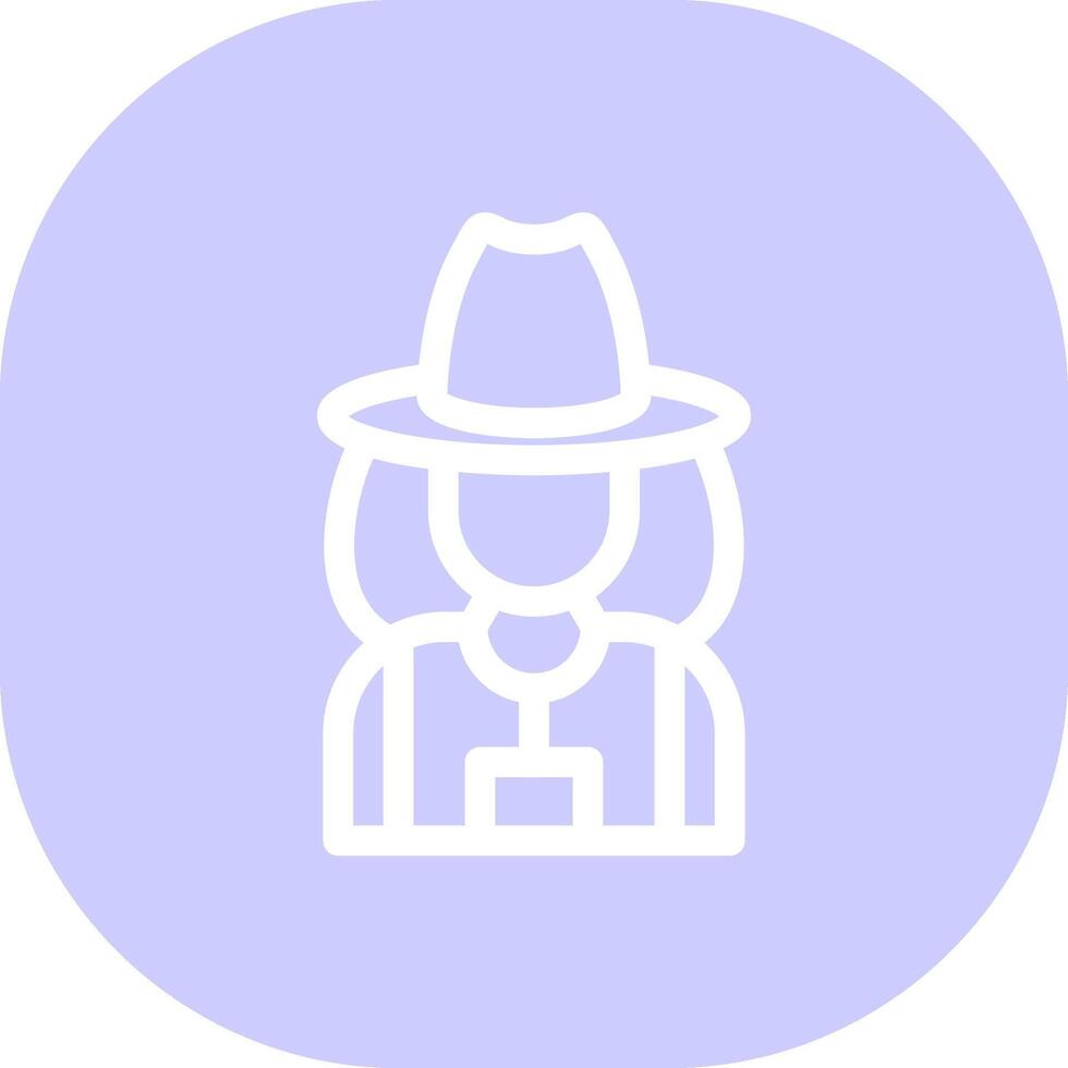 Lady Farmer Creative Icon Design vector