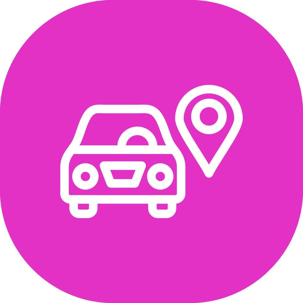 Car Location Creative Icon Design vector