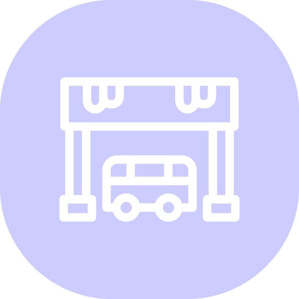 Bus Stop Creative Icon Design vector