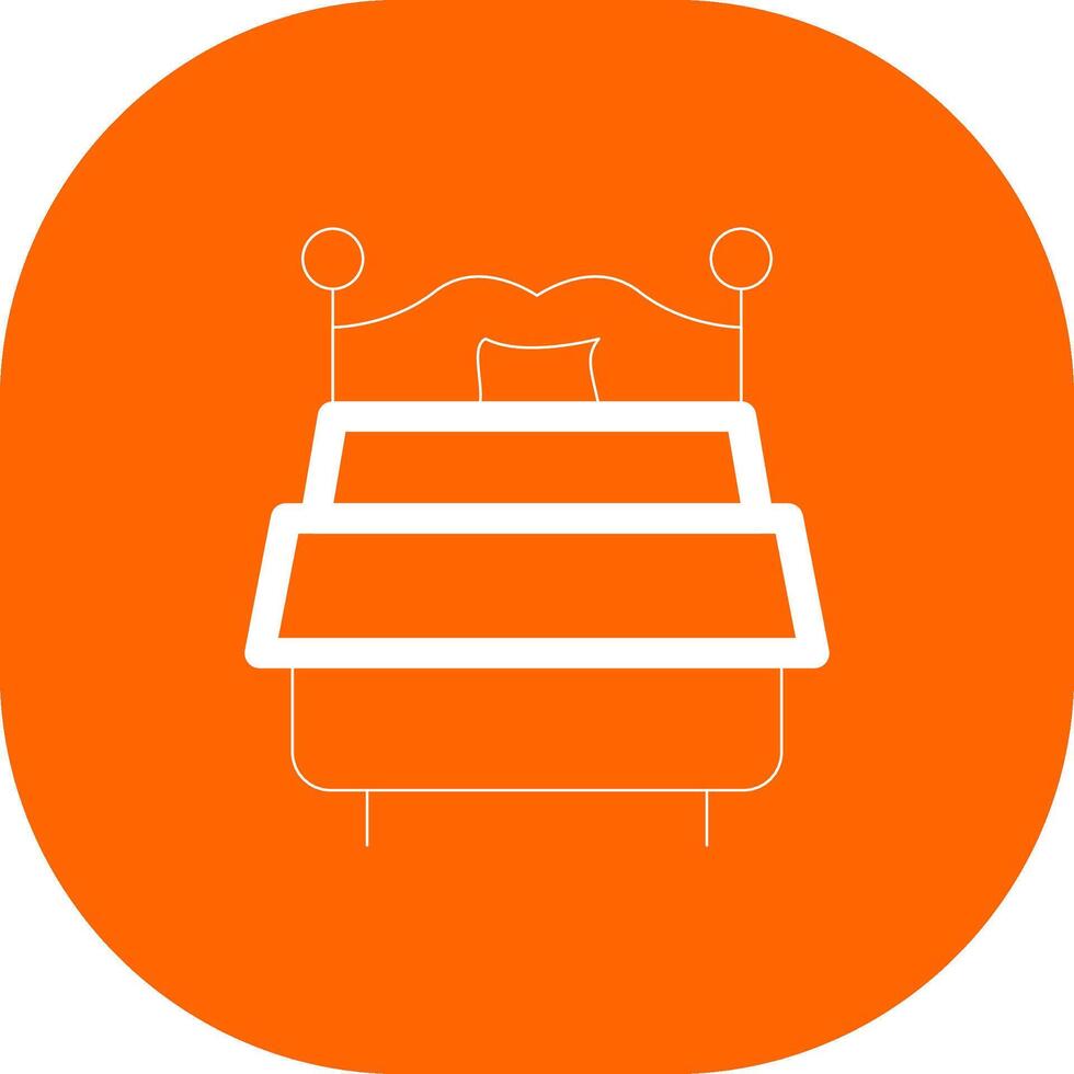 diseño de icono creativo de cama doble vector