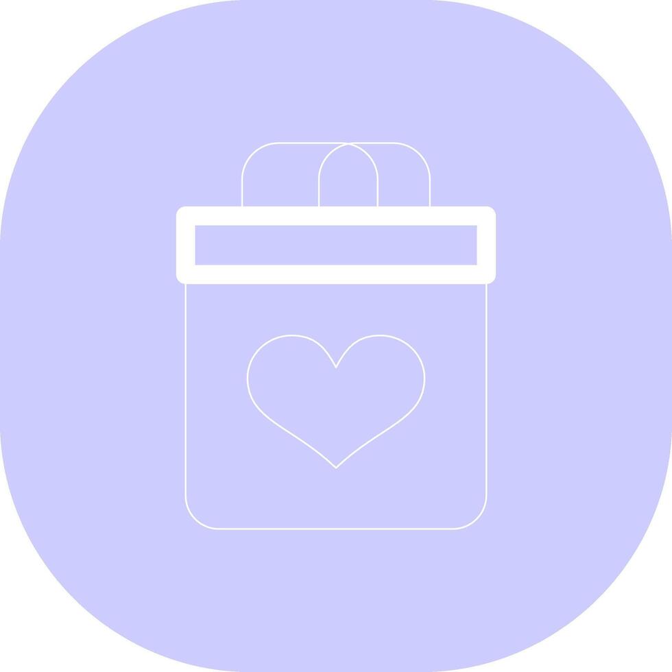 Valentines Bag Creative Icon Design vector