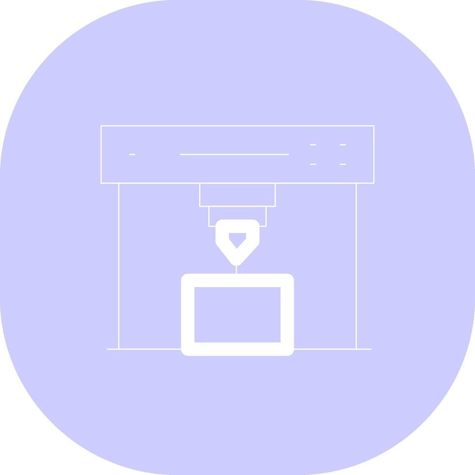 3d Printer Creative Icon Design vector