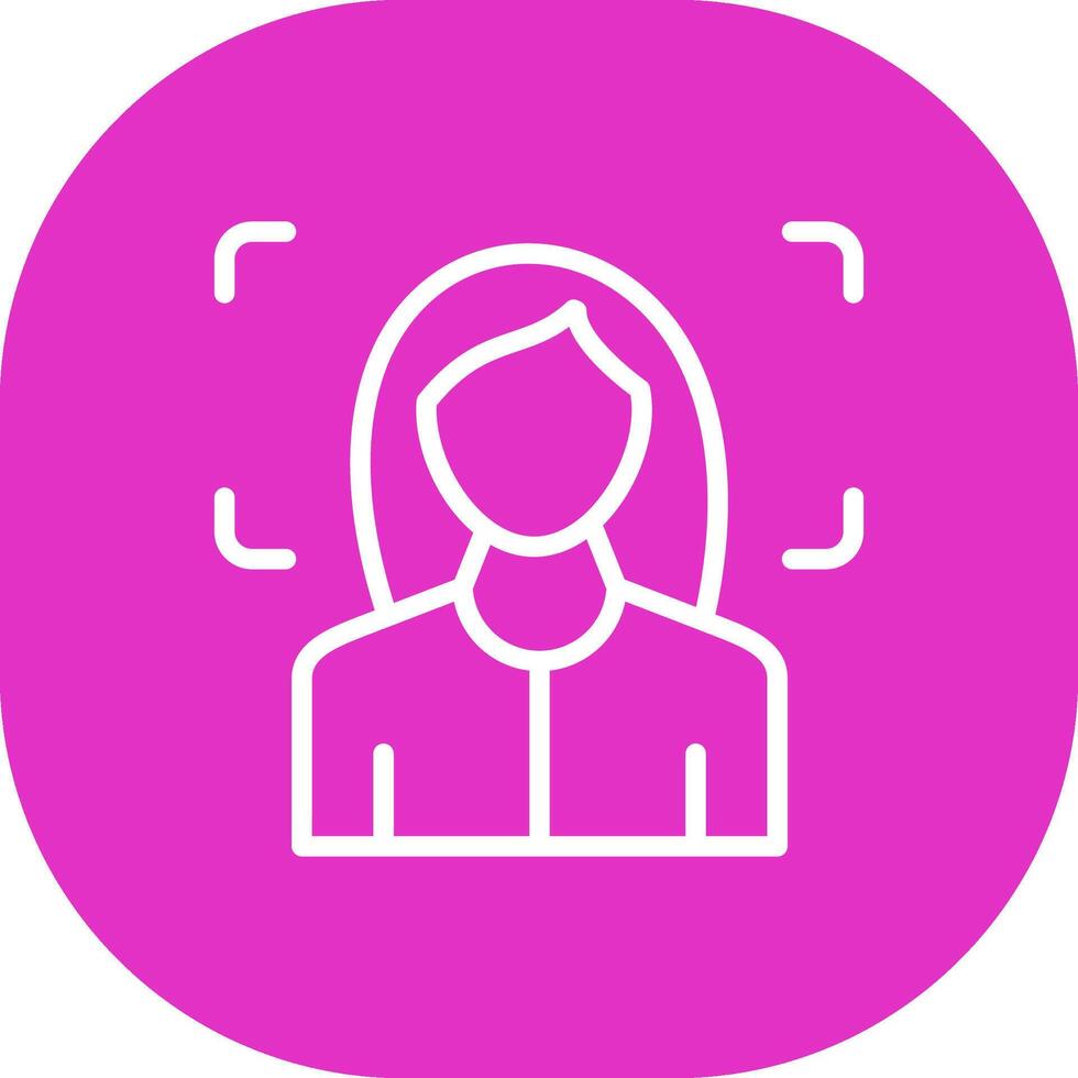 Facial Recognition Creative Icon Design vector