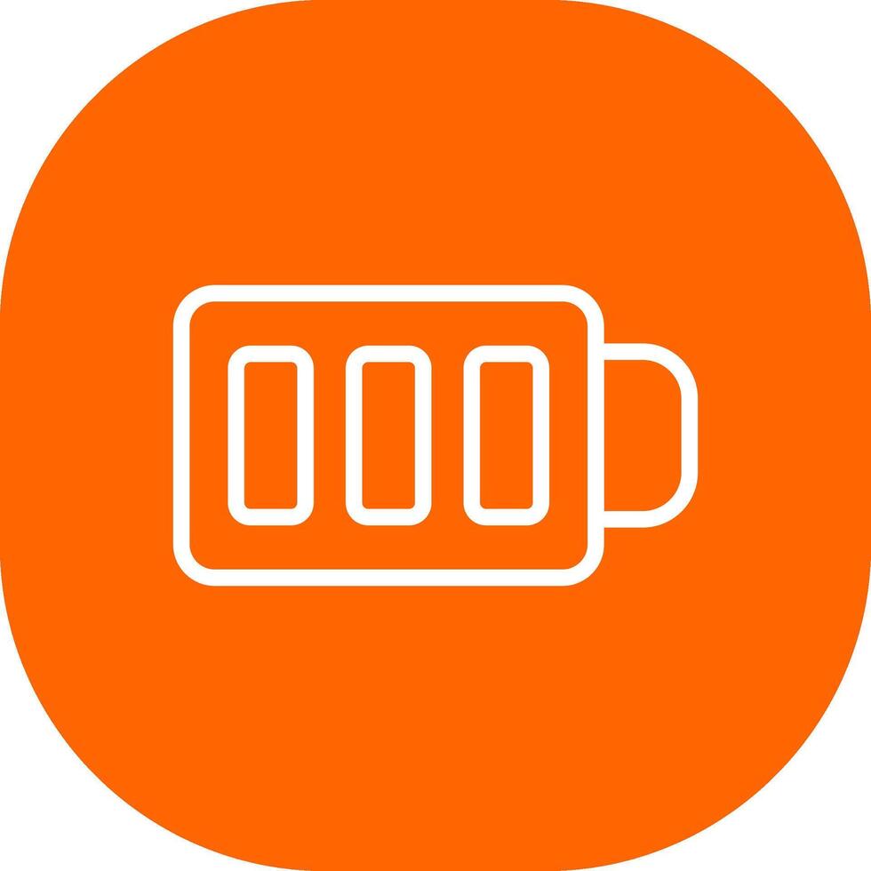 Full Battery Creative Icon Design vector