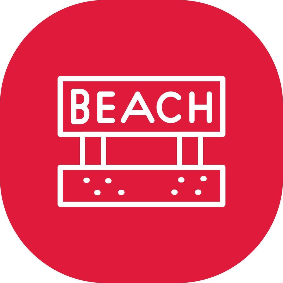 diseño de icono creativo de playa vector