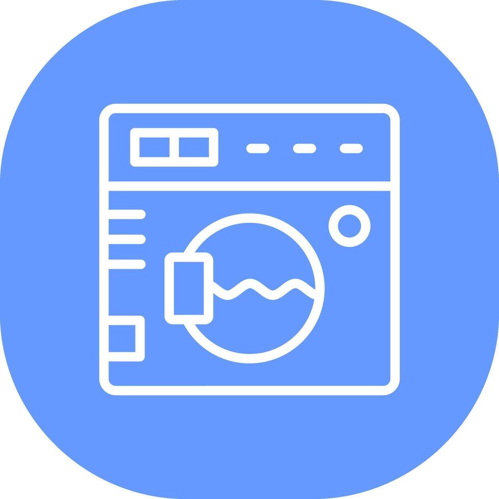 Washing Machine Creative Icon Design vector