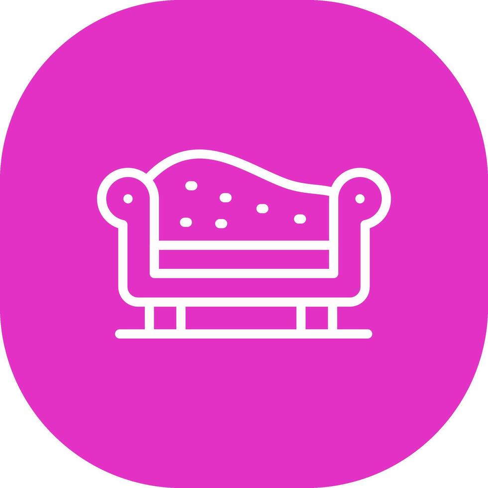 Chaise Longue Creative Icon Design vector