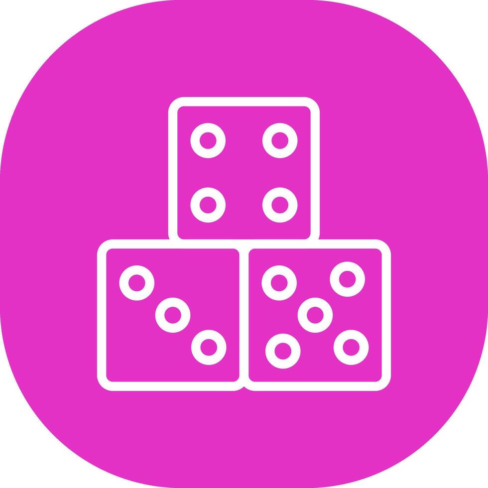 Domino Piece Creative Icon Design vector