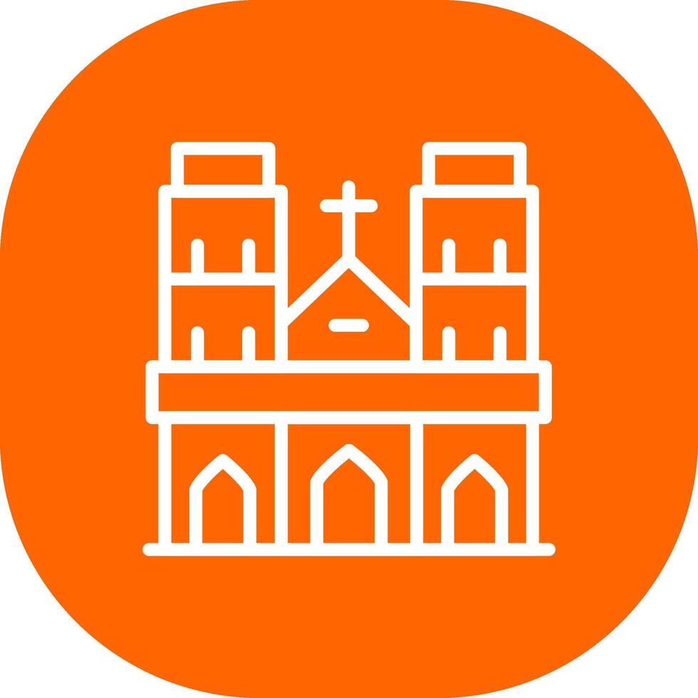 Notre Dame Creative Icon Design vector