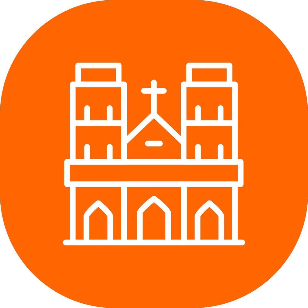 diseño de icono creativo de notre dame vector