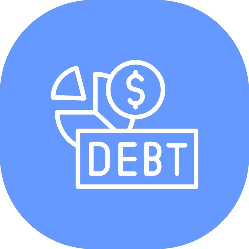 Debt Creative Icon Design vector