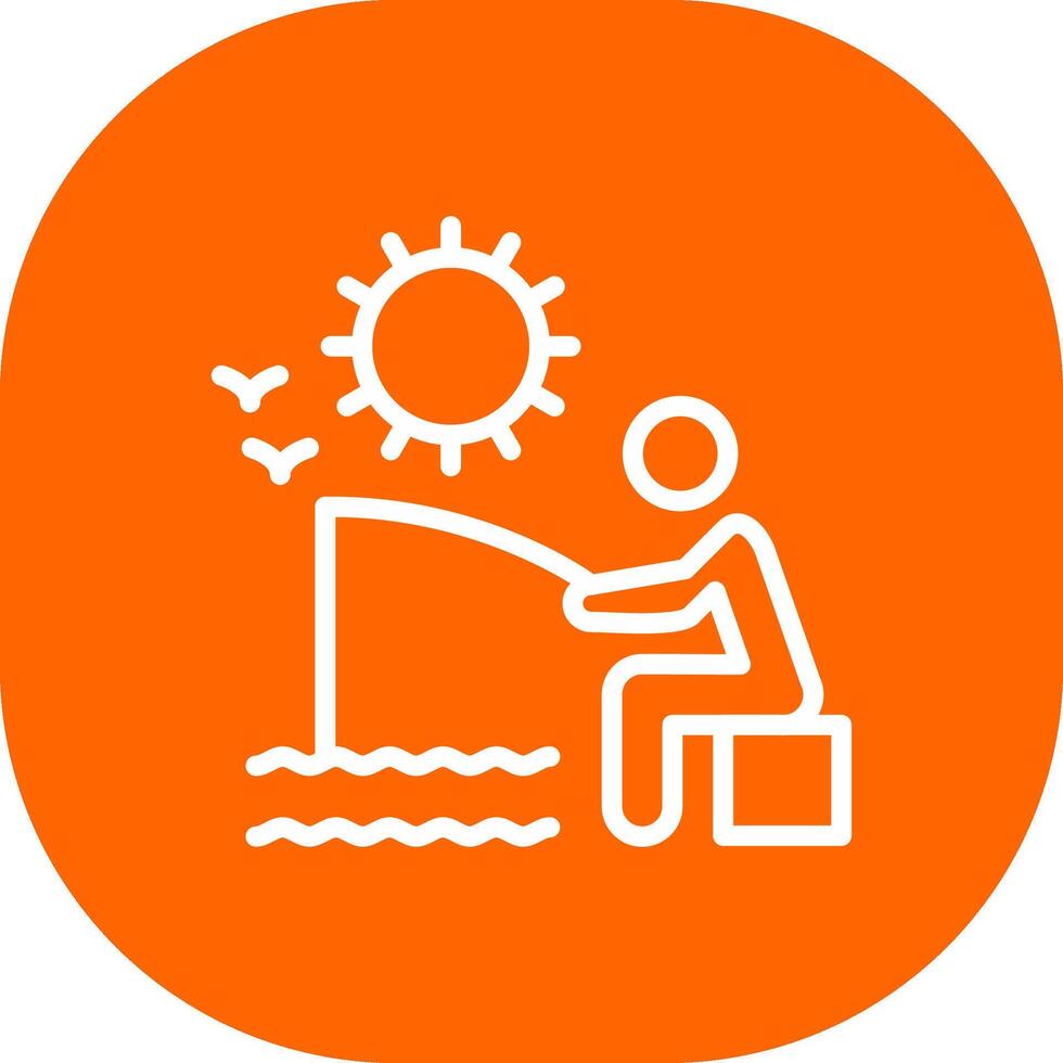 Summer Fishing Creative Icon Design vector