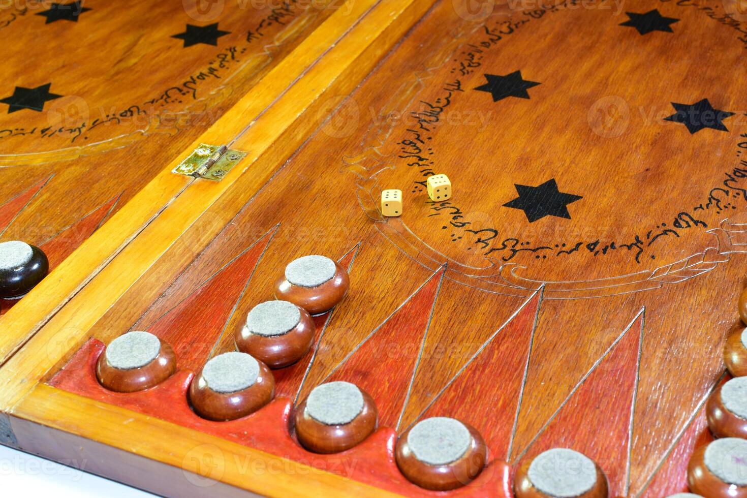 Backgammon. Backgammon handmade. photo