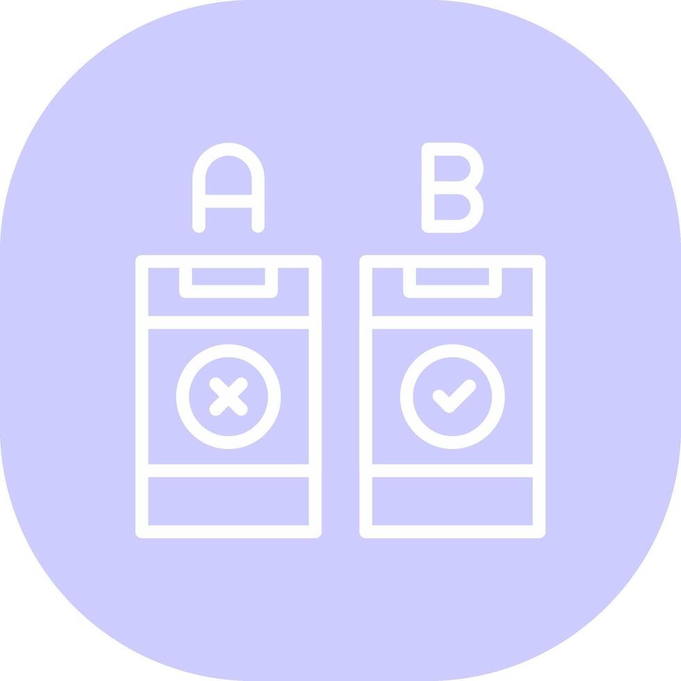 AB Testing Creative Icon Design vector