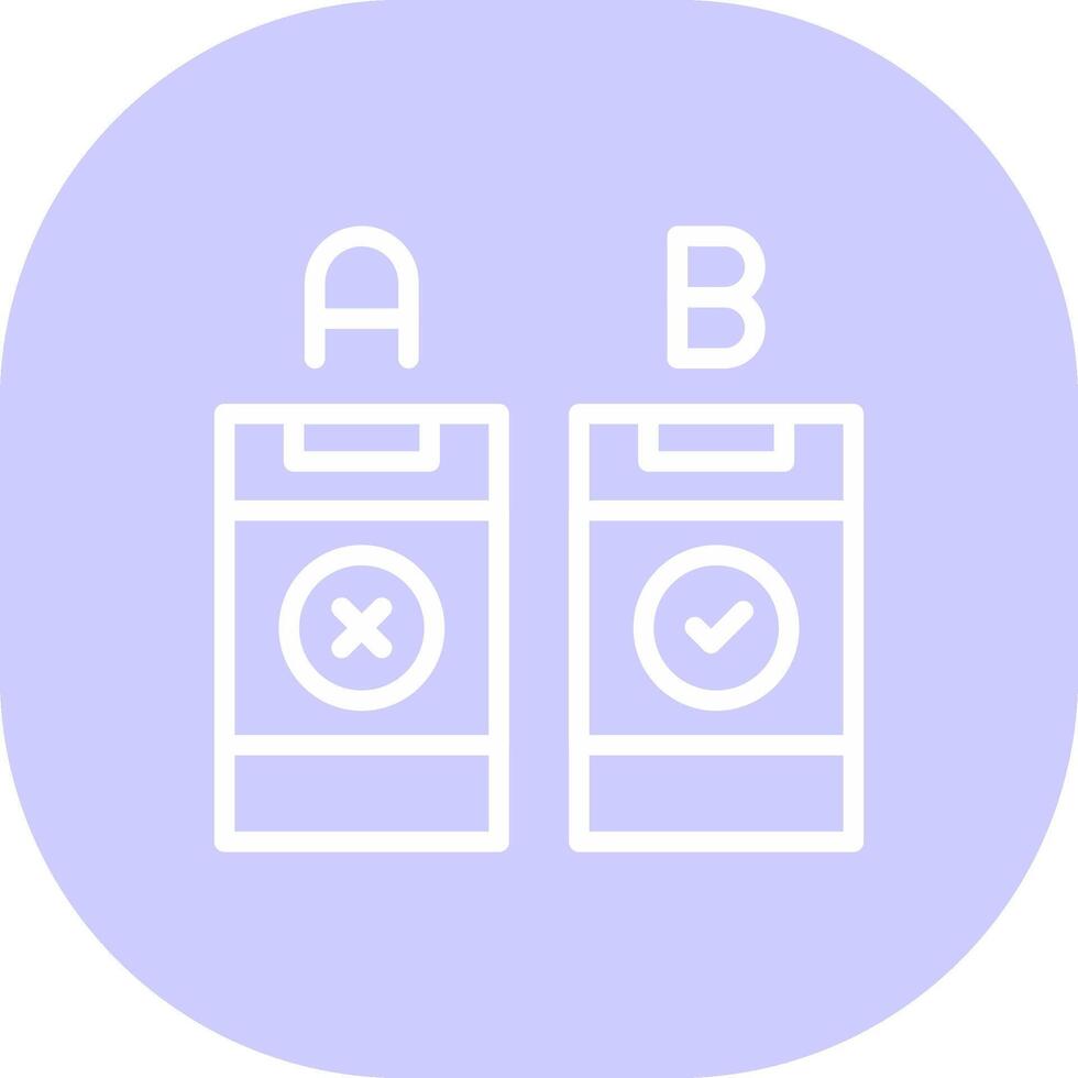 AB Testing Creative Icon Design vector