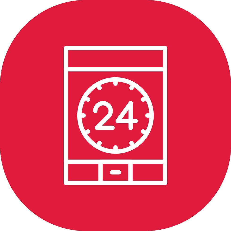 24 Hour Service Creative Icon Design vector