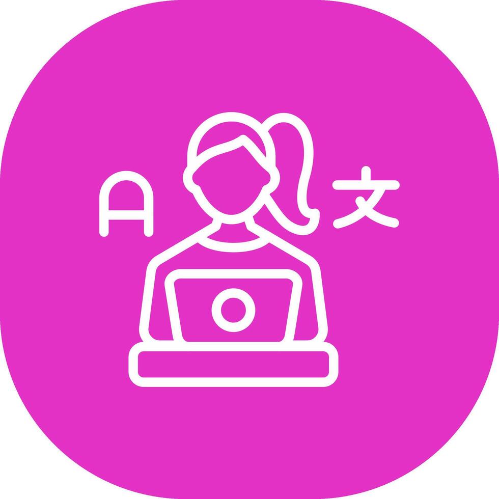 Freelance Translator Creative Icon Design vector