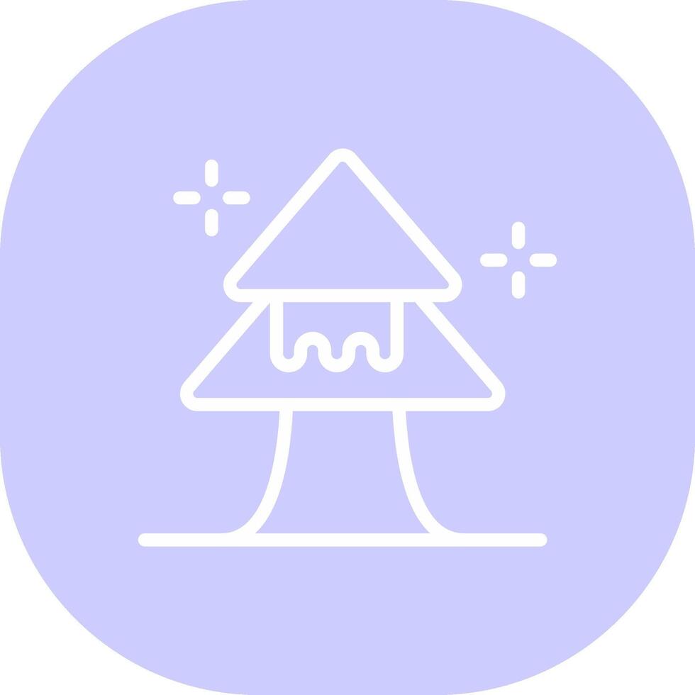 Snow Covered Tree Creative Icon Design vector