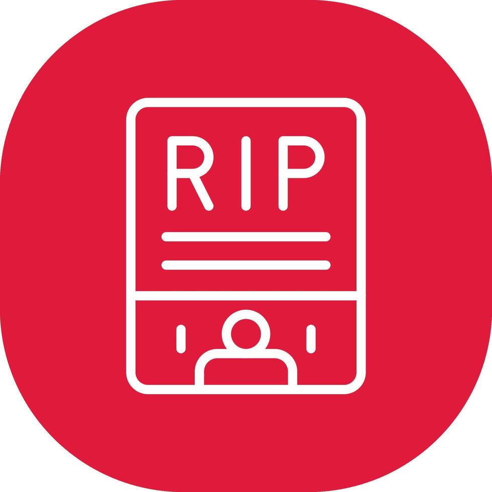 Obituary Creative Icon Design vector