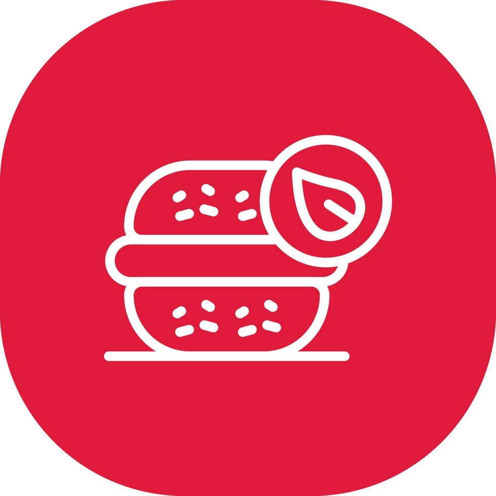 Vegan Burger Creative Icon Design vector