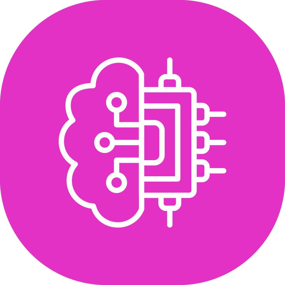 Brain Circuit Creative Icon Design vector