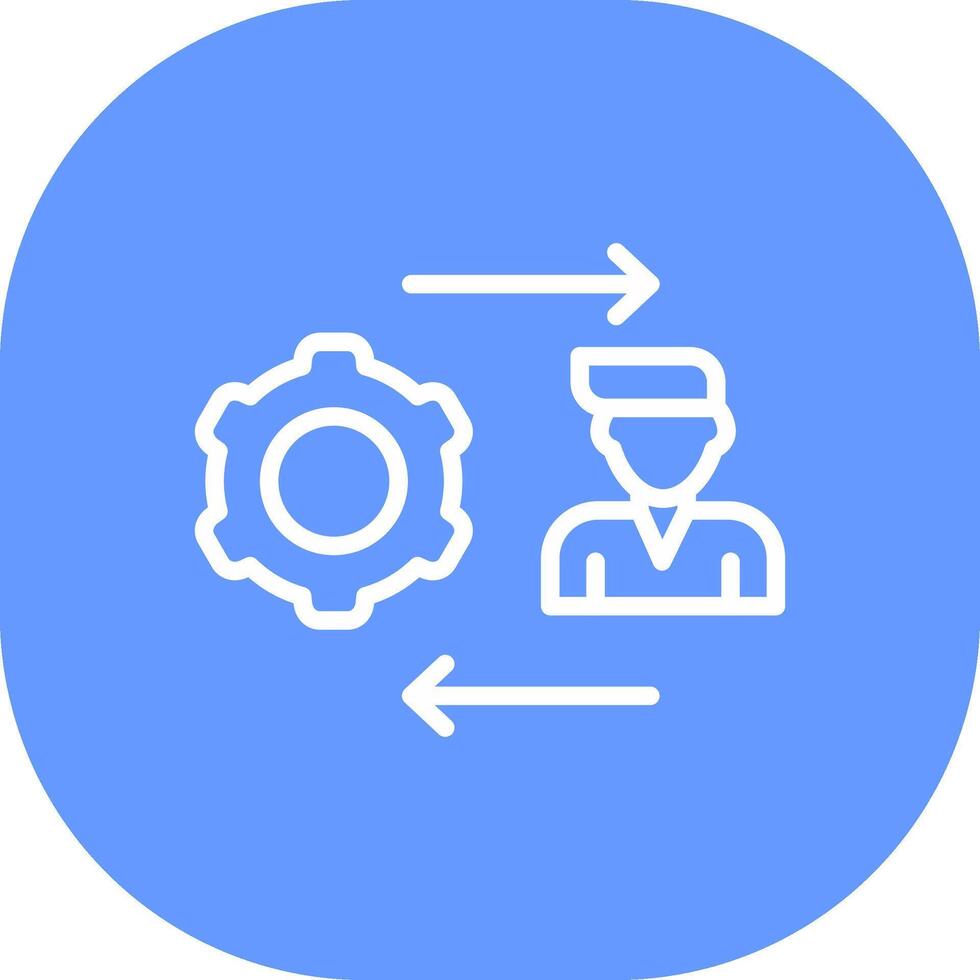 Machine to Person Creative Icon Design vector