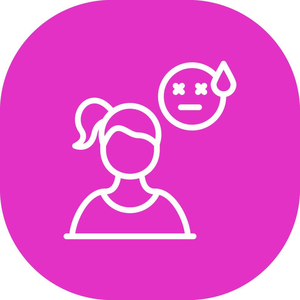 Exhausted Creative Icon Design vector
