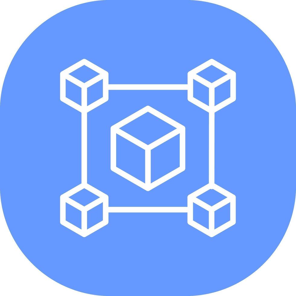 Blockchain Creative Icon Design vector