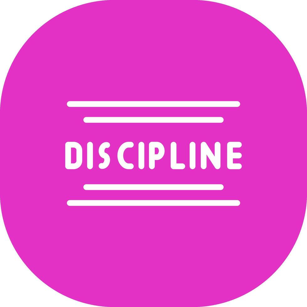 Discipline Creative Icon Design vector