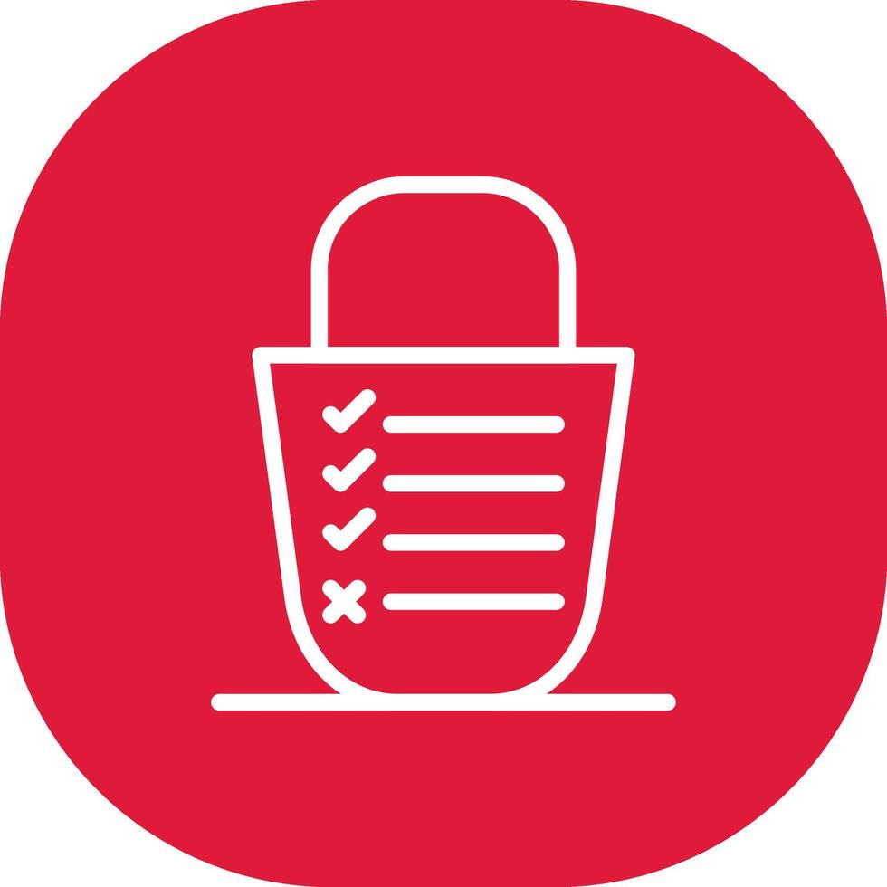 Bucket List Creative Icon Design vector
