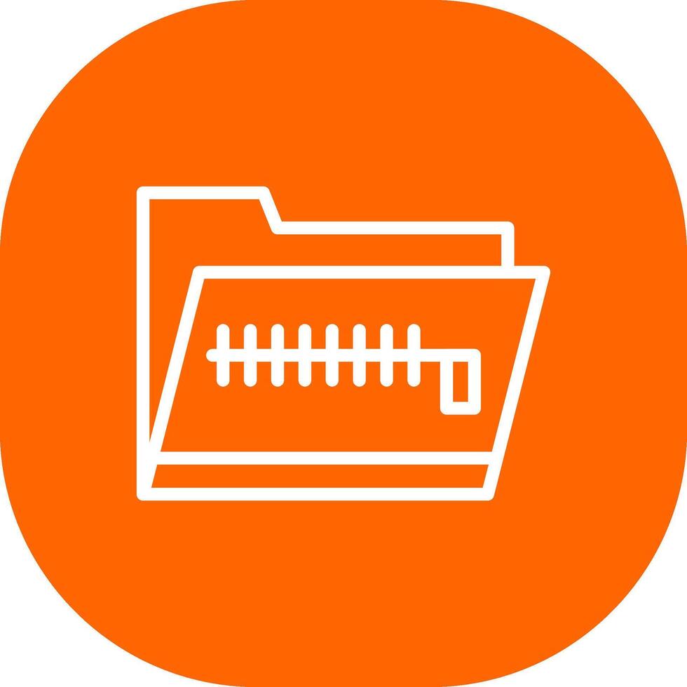 Zip Folder Creative Icon Design vector