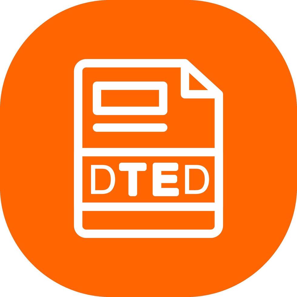 DTED Creative Icon Design vector