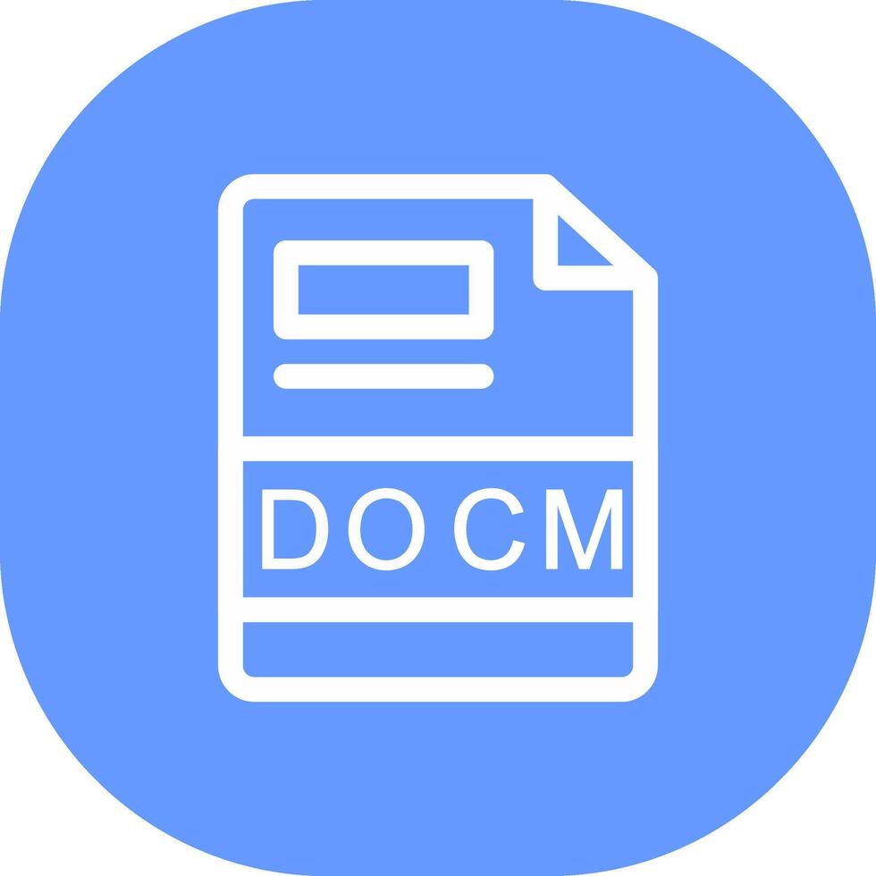 DOCM Creative Icon Design vector