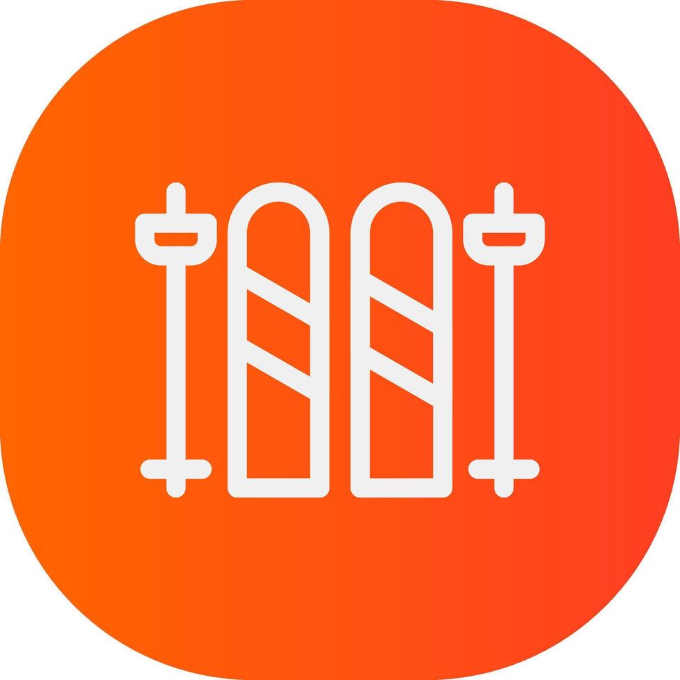 Skis Creative Icon Design vector