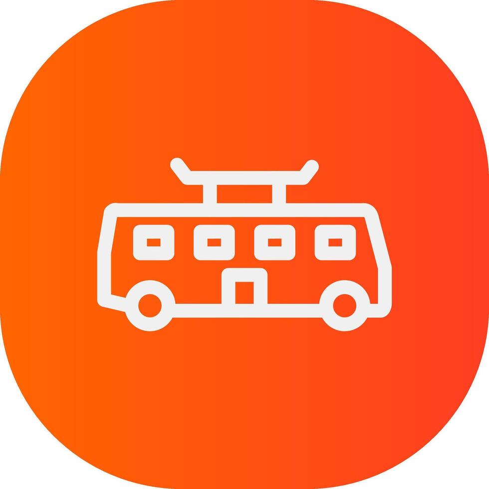 Tramcar Creative Icon Design vector