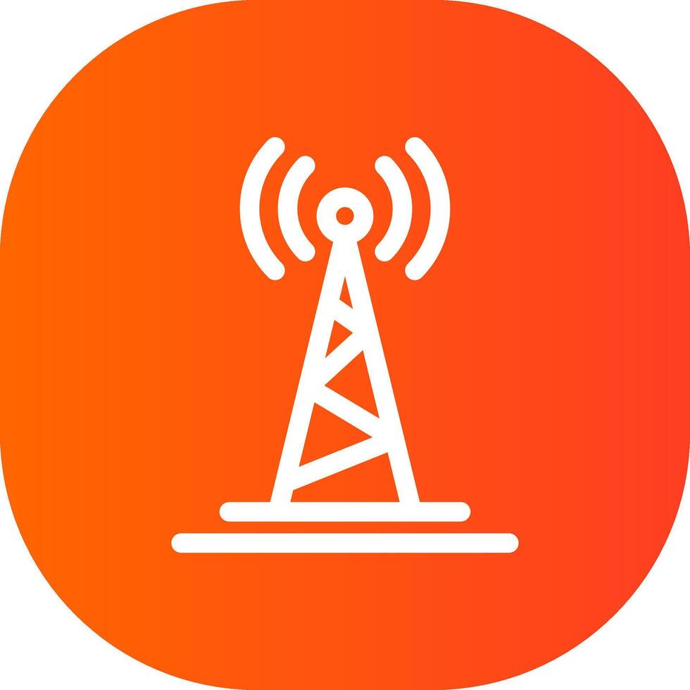 Radio Tower Creative Icon Design vector