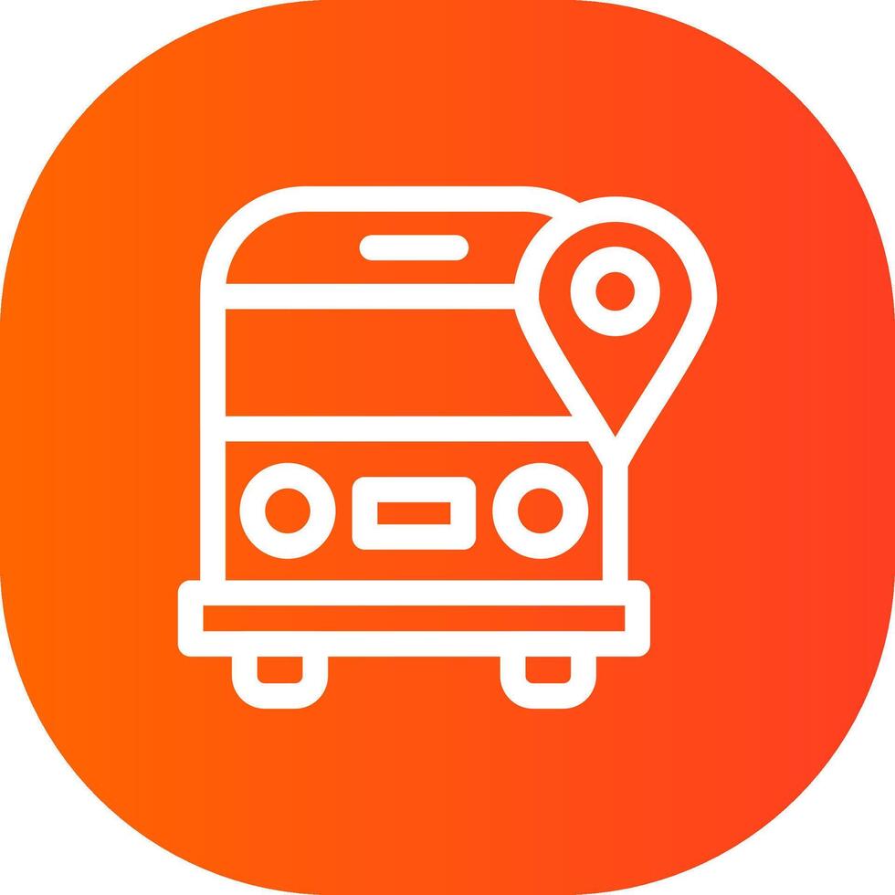 School Bus Creative Icon Design vector