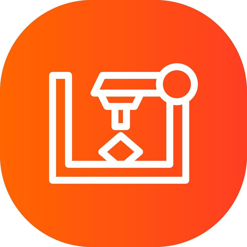 3D Printer Creative Icon Design vector