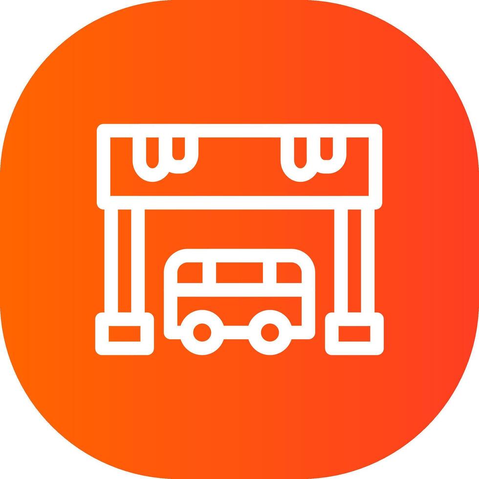 Bus Stop Creative Icon Design vector