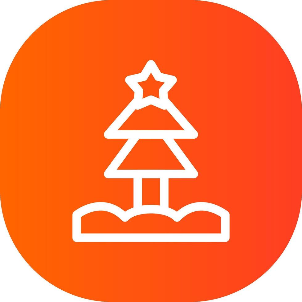 diseño creativo del icono del árbol de navidad vector