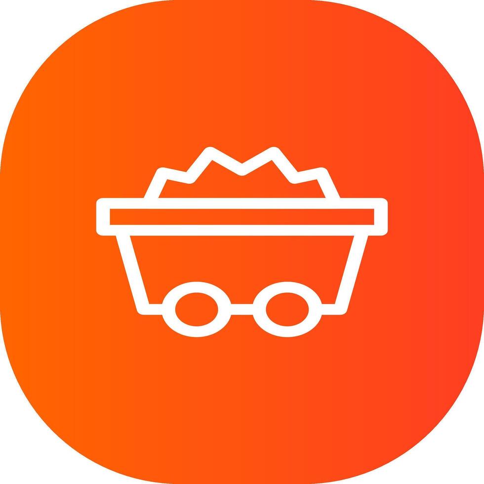 Mine Cart Creative Icon Design vector