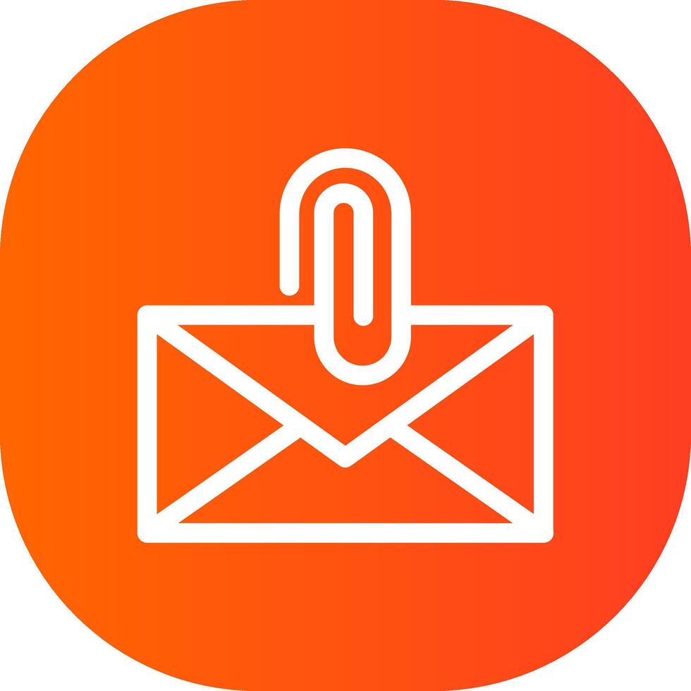 Attach File Email Creative Icon Design vector