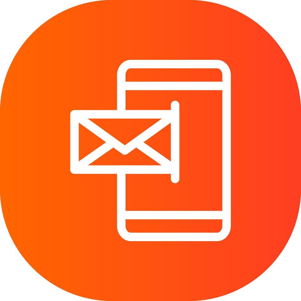 Mobile Email Creative Icon Design vector
